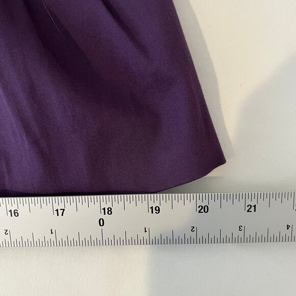 Elle Snap Front Peplum Jacket Women's S Purple Plum 3/4 Sleeve Peter Pan Collar - Picture 10 of 12